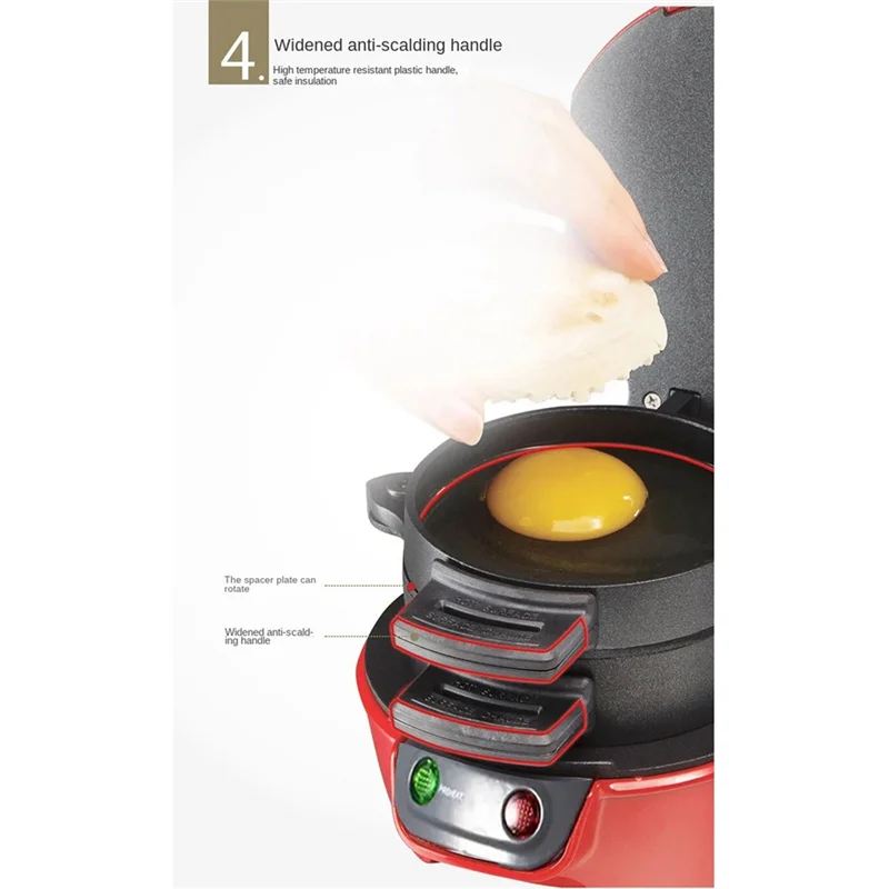 

Versatile Burger Press Hamburger Patty Maker Non-Stick Multifunction Hamburger Omelette Steak Breakfast Sandwich Machine EU Plug
