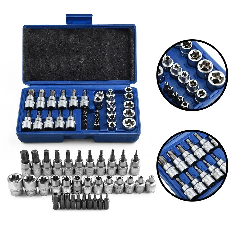 Imagem -03 - Torx Star Parafusos e Bit Grupo Masculino e Feminino E-security Bits Drive Tool Torque Kit de Reparação Mão Ferramenta 16 34 Pcs