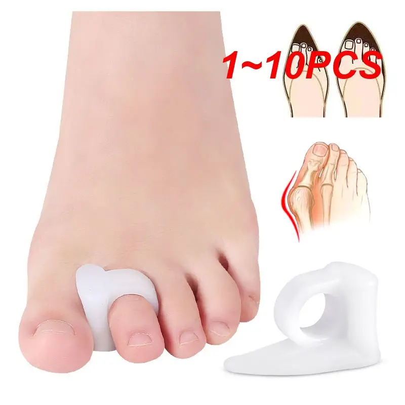 1~10PCS Toe Separator Bone Corrector Straightener Soft SEBS Fingers Protector Bunion Adjuster Feet Massager Pedicure Care