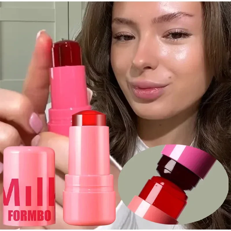 Colorete de gelatina de frutas, barra de brillo de labios, crema para resaltar, lápiz labial, mejilla, cara, sombreado, colorete, brillo de labios, maquillaje coreano