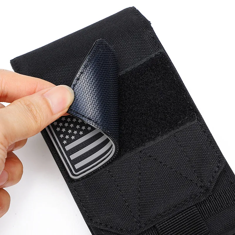 Tactical Double Layer Phone Bag MOLLE Belt Waist Bag Men Outdoor EDC Storage Pouch