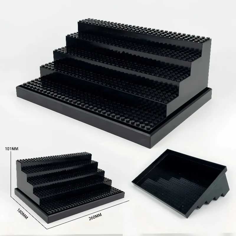 Mini doll display box, with 5 steps, compatible with main brand building figures, building doll storage box, large capacity view 3