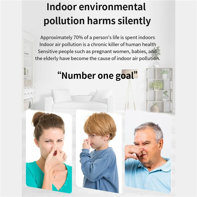 4X 200 Million In-Line Negative  Air Purifier Portable 360 Degree All-Round Bedroom Bathroom Odor Deodorant EU Plug