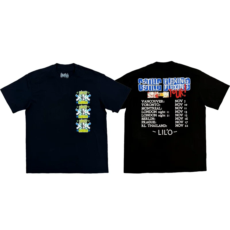 New Men Osamason Going Dumb Tour Mech T Shirts T-Shirt Hip Hop Skateboard Street Cotton T-Shirts Tee Top US size e120