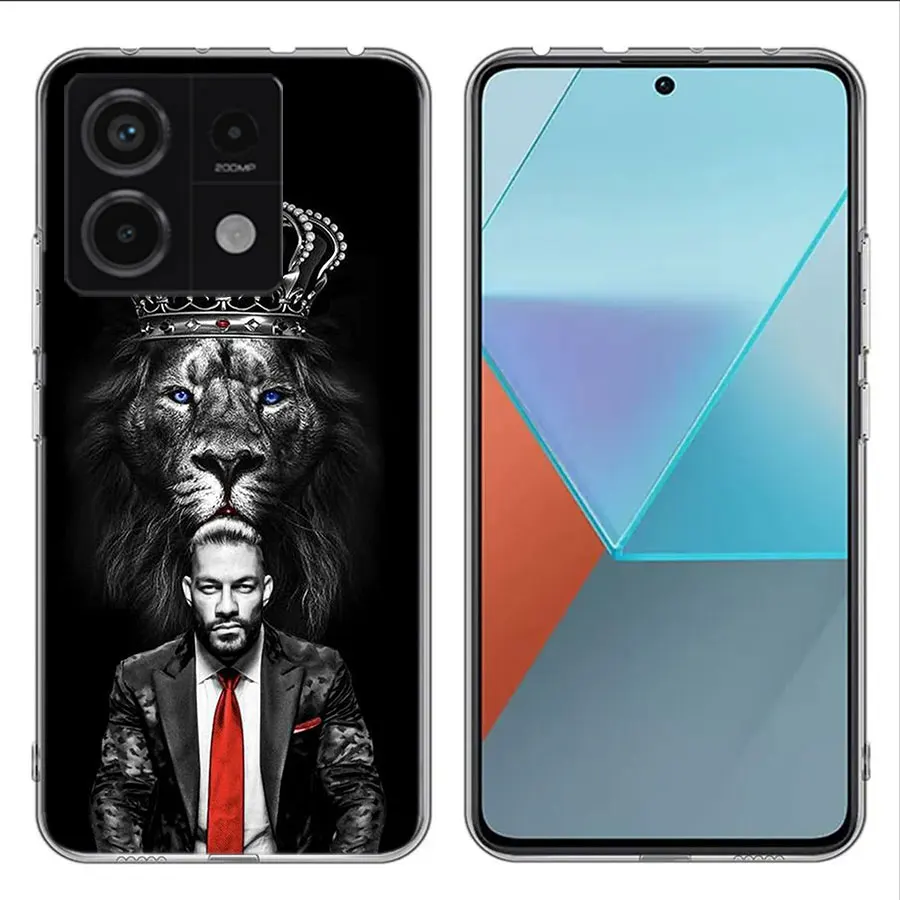 R-Roman Big Dog R-Reigns Clear Phone Case For Xiaomi Redmi 12 12C 10 10A 10C 9 9A 9C 9T Note 13 12 Pro + 12S TPU 8 8A 7 7A Patte