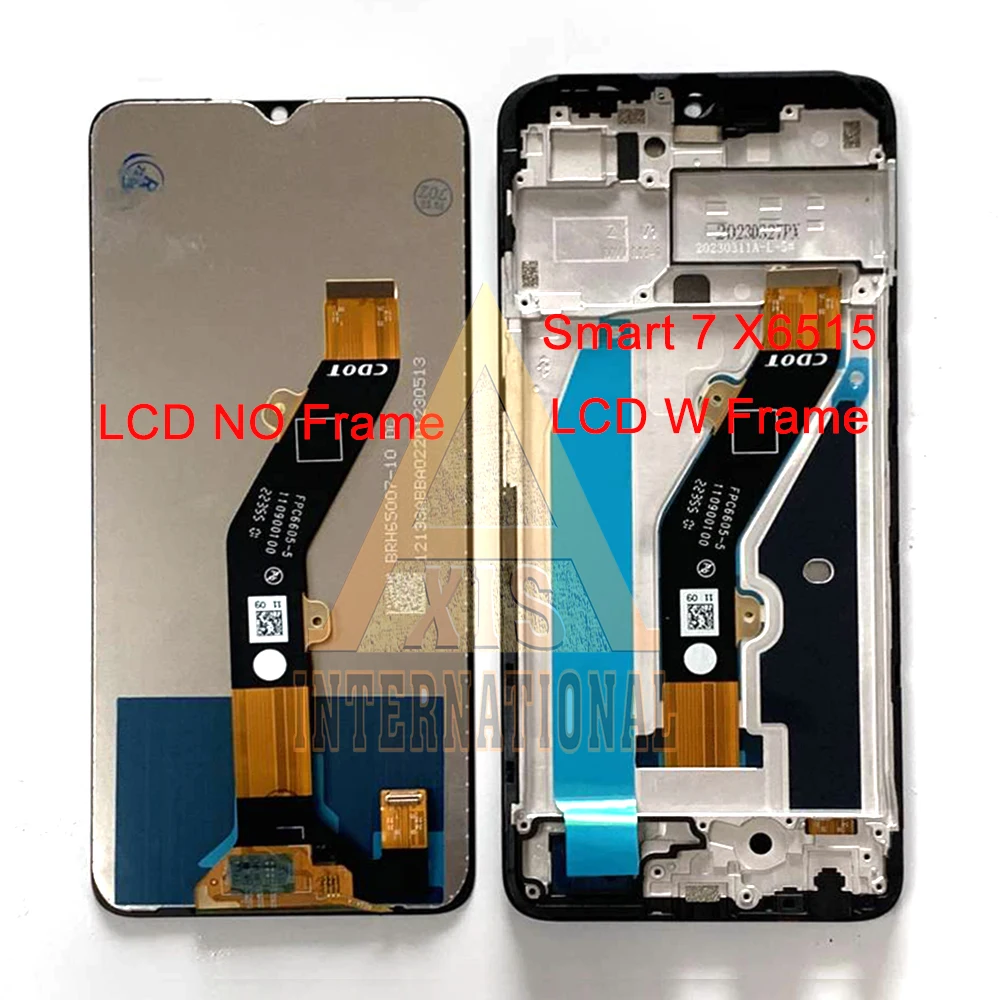 For Infinix Smart 7 X6515 LCD Smart 7 HD X6516 LCD Frame Screen Touch Panel For Infinix Smart 8 HD X6525 LCD Smart 8 Display