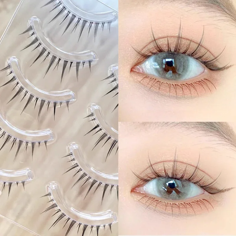 

manhua lashes 5 Pairs Little Devil Fairy Fairy Eyelash Natural eyelashes Comic Eyes manga lashes korean makeup