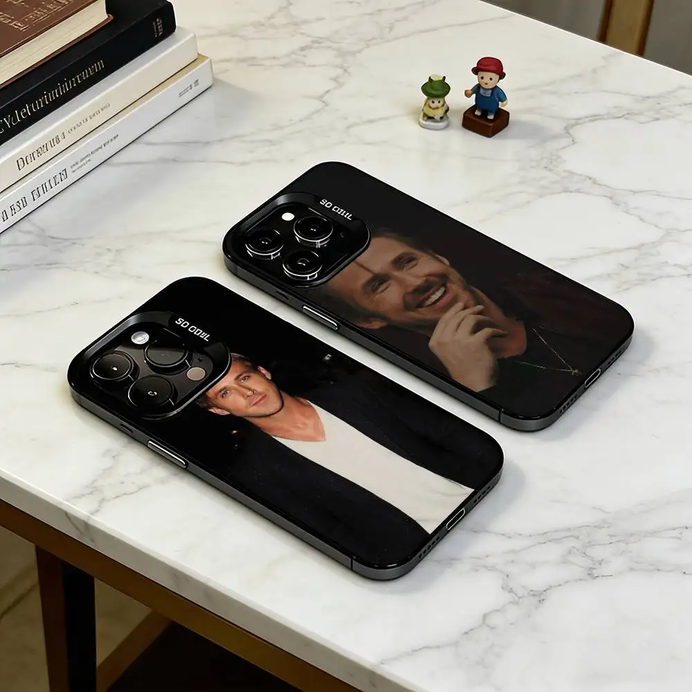 

R-Ryan Gosling Phone Case For iPhone 17,16,15,14,13,12,11 Plus,Pro Max,XS,Colorful Silver Phone case Funda Cover