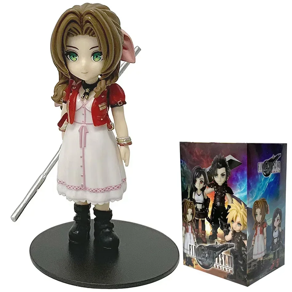 

*Final Fantasy VII Rebirth Tifa Lockhart Aerith Cloud Zack q-version 4pcs PVC Action Figures Model Anime Cartoon Model Toy Gift