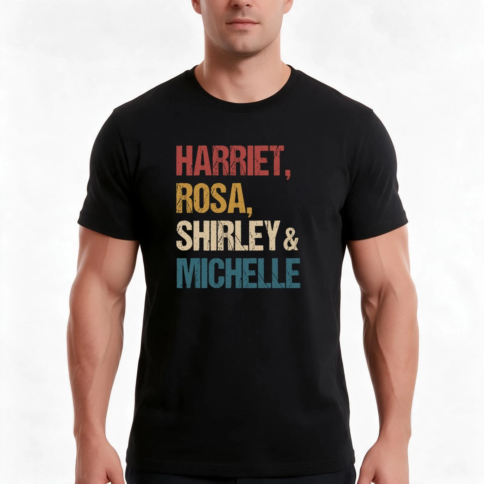 Harriet Rosa Shirley & Michelle T-Shirt Summer Casual Cotton Tee Oversized Streetwear Tops Vintage Graphic Print