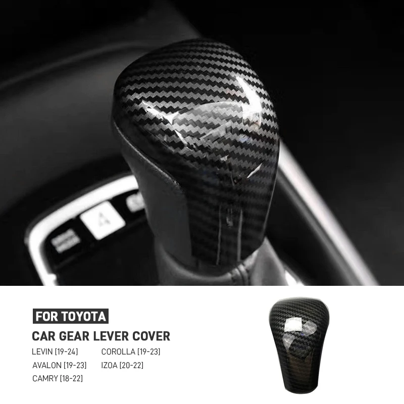 

Сухая ручка переключения передач из углеродного волокна, накладка, аксессуары для интерьера для Toyota Corolla Camry Avalon Levin Izoa 2019-2024