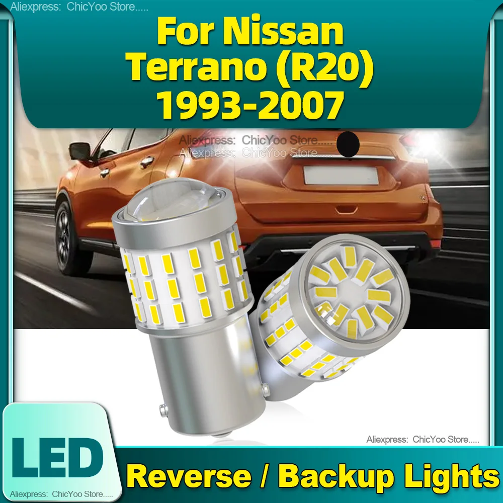 

2Pcs LED Reverse Light Bulbs 1156 BA15S P21W Super Bright 6000K For Nissan Terrano (R20) 1993 1994 1995 1996 1997 1998 1999-2007