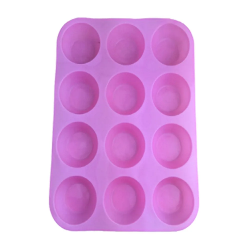 

Round 12 Holes Cupcakes Mold Silicone Non Stick Soap Chocolate Muffin Baking Pan DIY Baking Mold Kitchen Tools Home Supplies