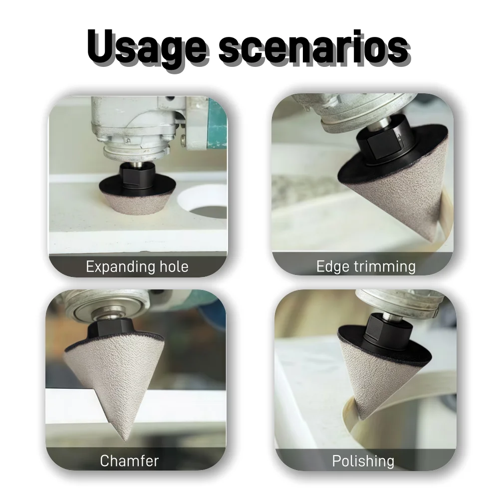 Foret diamant à noyau biseauté de 48mm, 1 pièce, utilisé pour agrandir des trous existents en céramique, céramique, granit et marbre