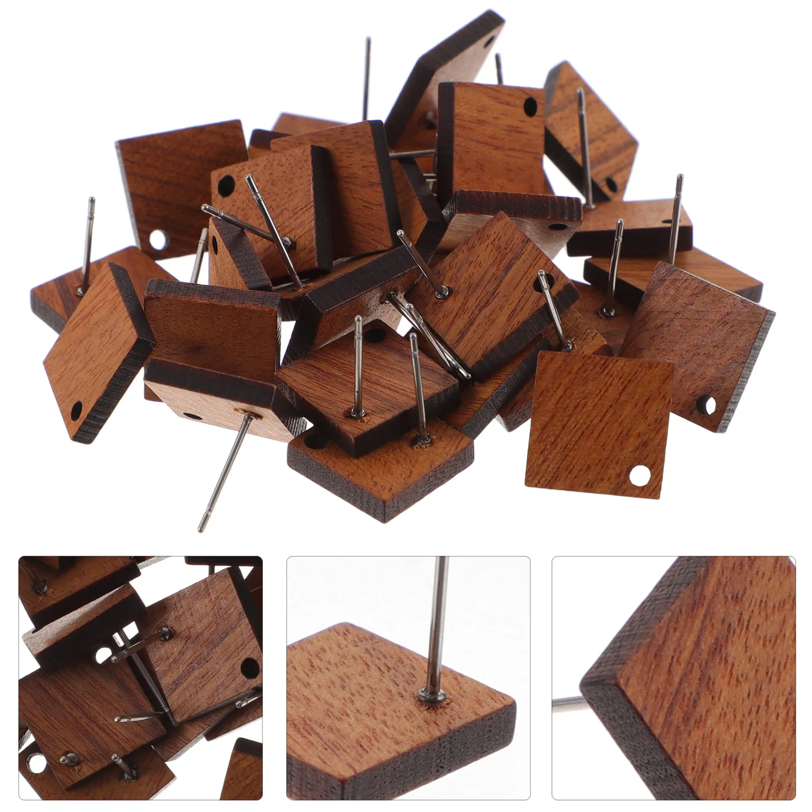 

30 шт. деревянных заготовок для серег, креативные аксессуары для самостоятельного изготовления серег, стабильная гладкая поверхность, фурнитура для украшений