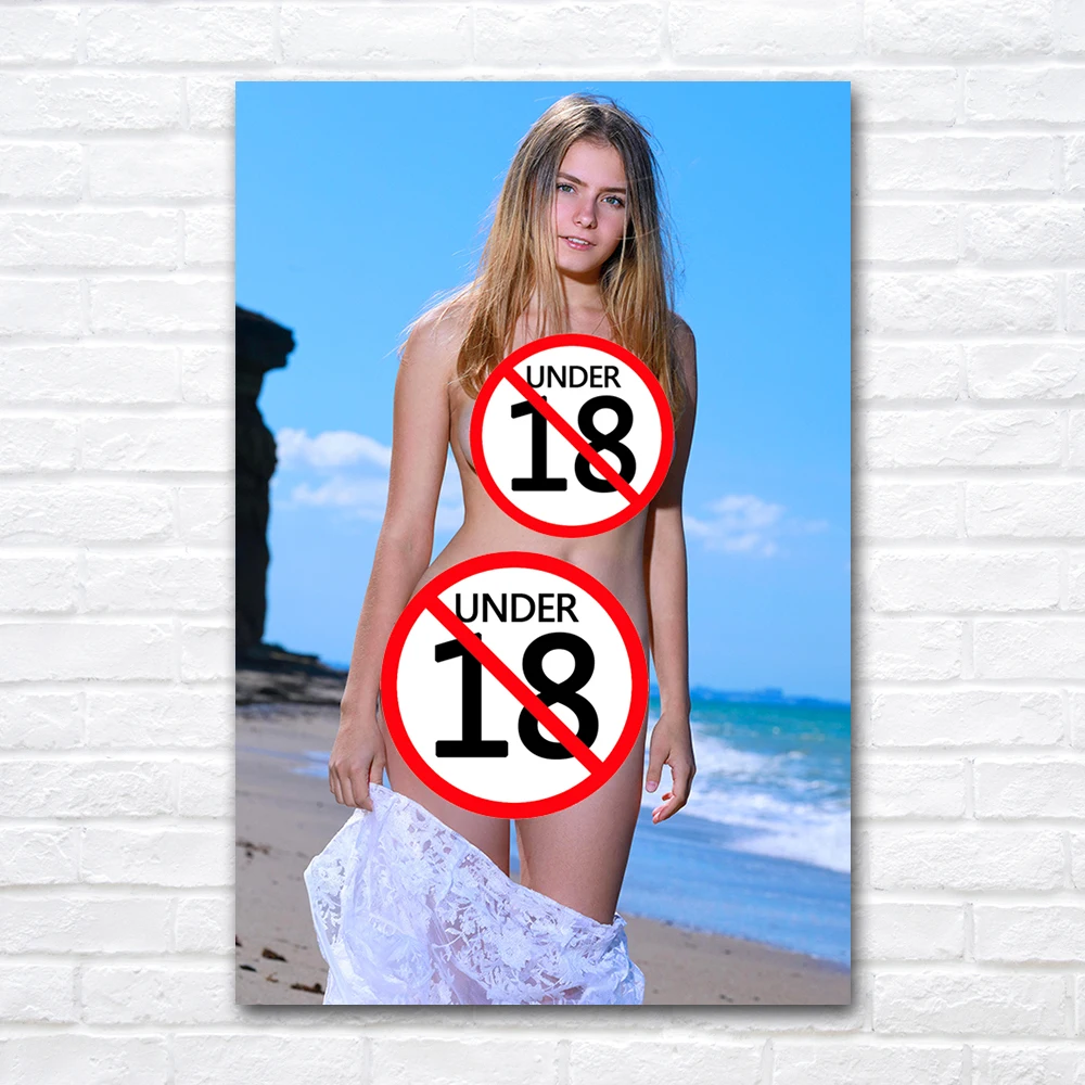 Sexy Beauty Naked Young Girl Picture Prints Canvas Posters Modern Wall Art Decorative Painting For Man Bedroom Bathroom Decor