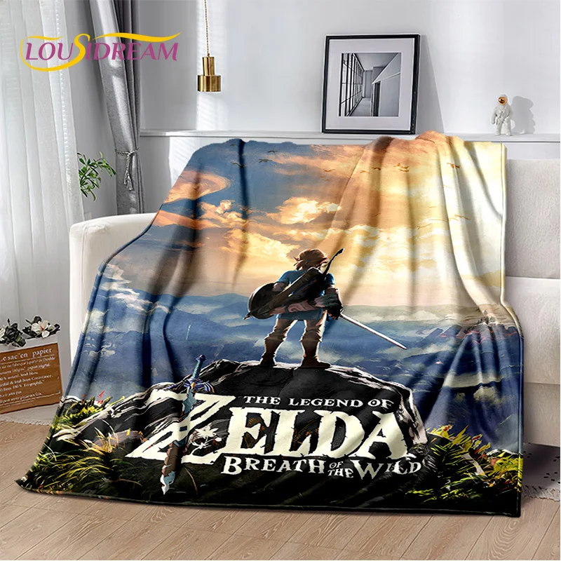 3D Z-Zelda 2 Link Game Gamer Soft Plush Blanket,Flannel Blanket Throw Blanket for Living Room Bedroom Bed Sofa Cover Child Gift