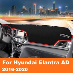 Hyundai Elantra AD 2016-2018 2019 2020 대시 매트 자동차 대시 매트 대시 보드 커버 Sun Shade 대시 보드 커버 카펫 액세서리