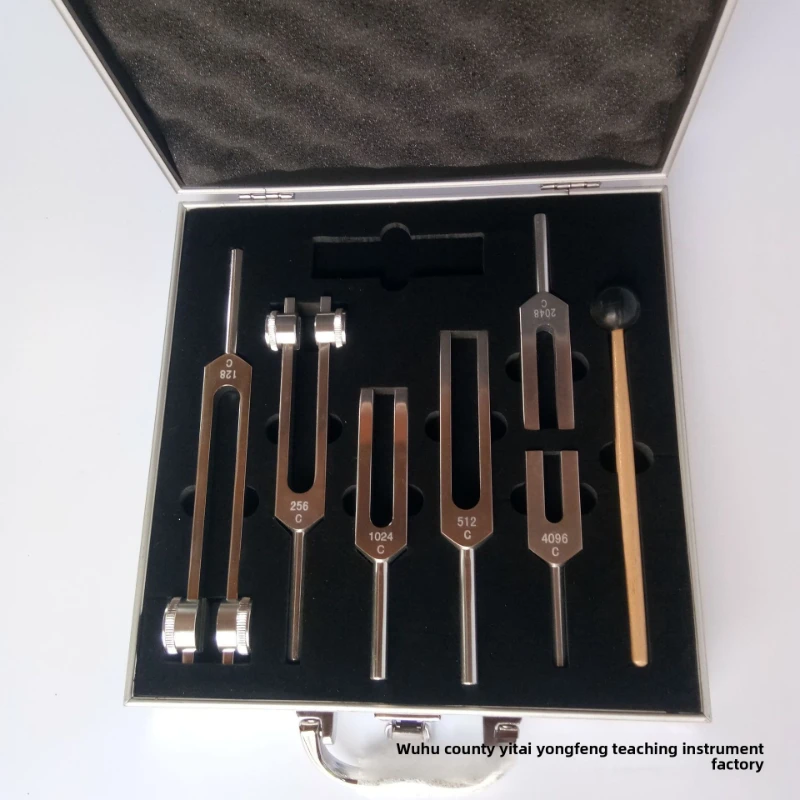 Deluxe Aluminum Box Gift Set Aluminum Alloy 6-pack Tuning Fork 128\ 256\ 512\ 4096 Tuning Fork