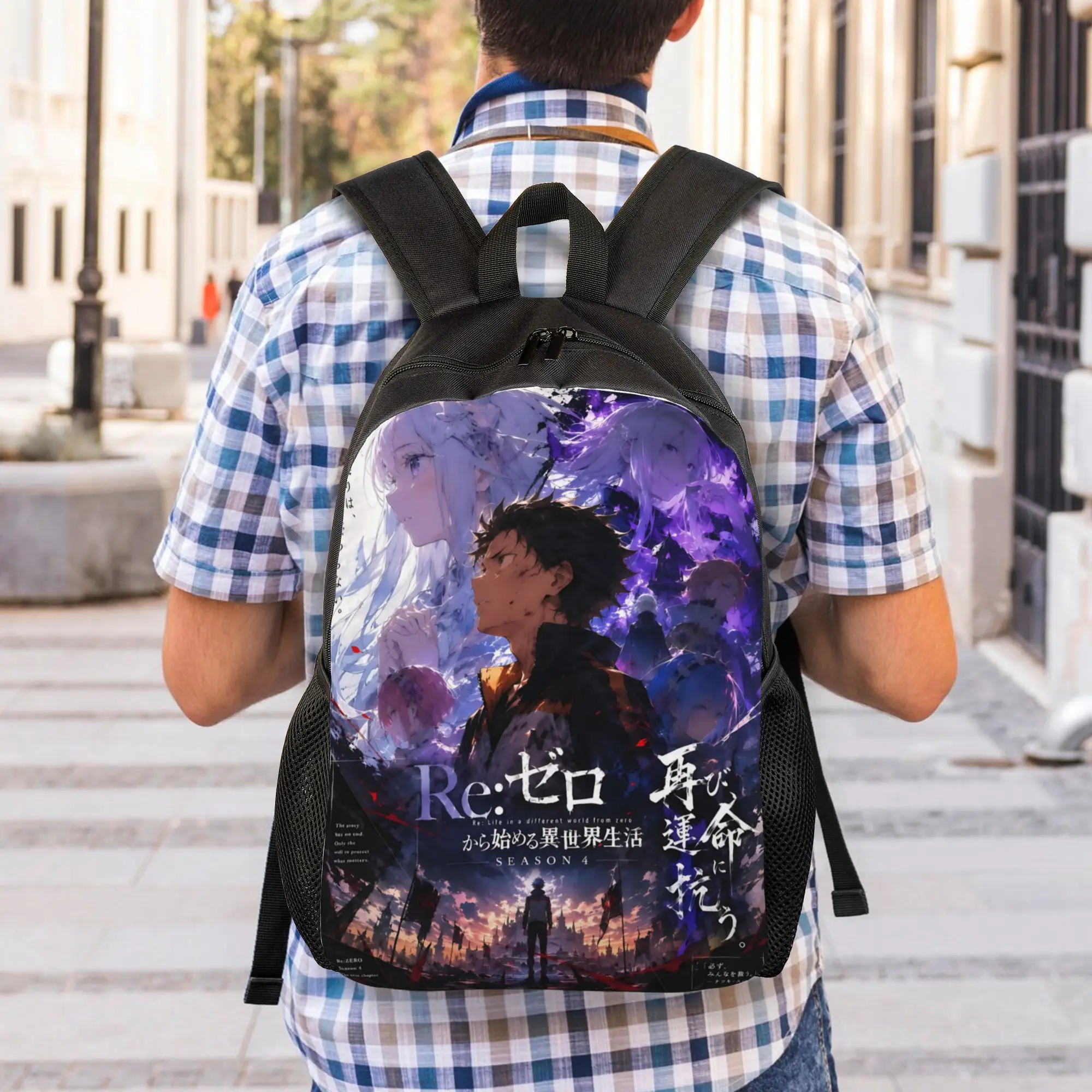 Fashion Re ZERO Anime Backpacks Its Bag  mochila Hiking Sturdy Shoulder Rucksack