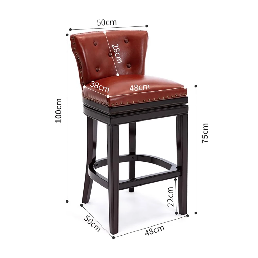 Aesthetic Elegant Bar Chair Premium Comfortable Design Trendy Bar Chair Vintage Classic Tabourets De Bar Luxury Furniture