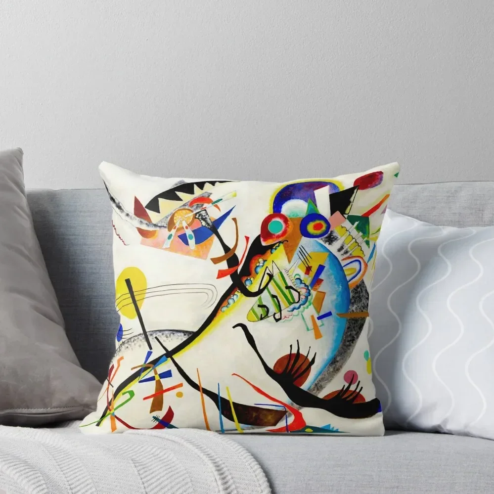 Kandinsky - Blue Segment Throw Pillow Luxury Sofa Cushions Ornamental Pillow pillow