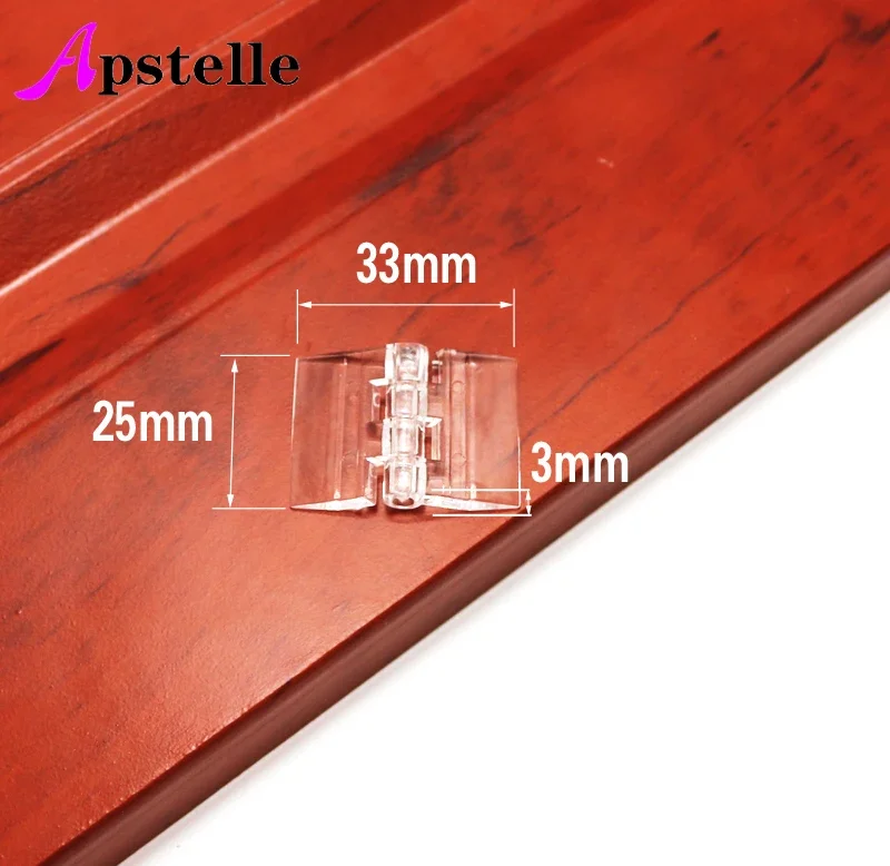 Apstelle 10 Pz 25X33mm 30X33mm 45x33mm 65x42mm Cerniere Pieghevoli in Plastica Cerniera in Plexiglass Trasparente Durevole Acrilico Trasparente