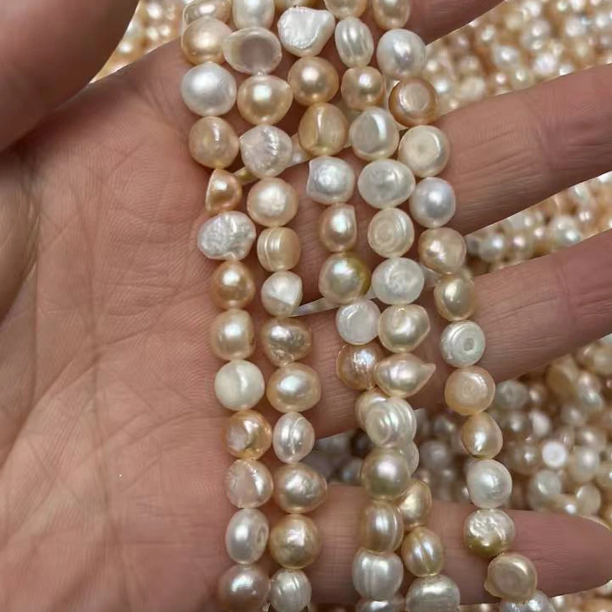 Natürliche Süßwasser Perle Perlen Kartoffel Form Lose Punch Perle für Schmuck Machen Diy Halskette Armband Zubehör