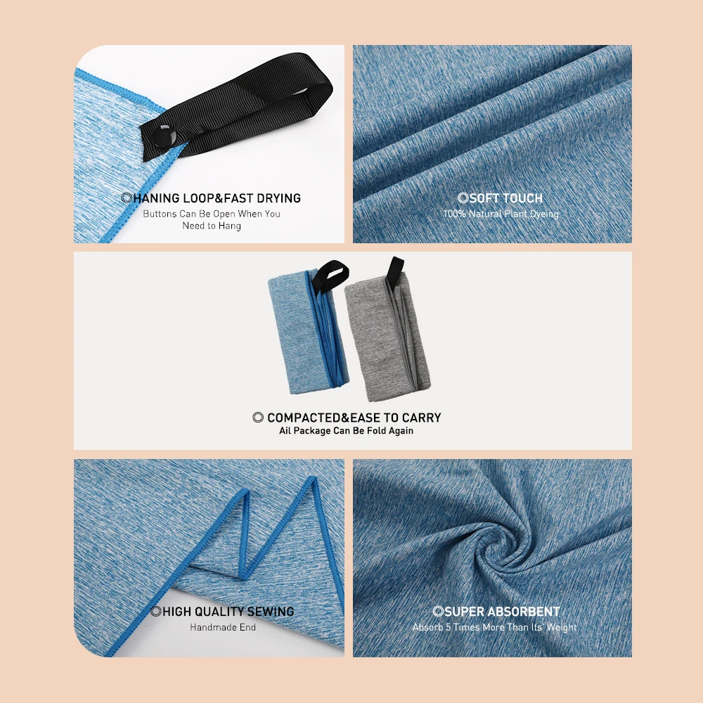 Toalha de ginástica de secagem rápida, íon prateado, fibra absorvente sem odor, equipamento de treino de secagem rápida para suor corporal, toalhas de trabalho