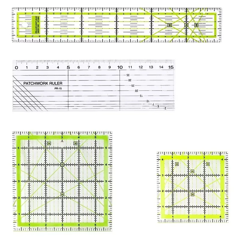 【セール中】KRABALL 1PC アクリル縫製定規パッチワーク正方形生地布定規洋裁 DIY 縫製キルティングヤードスティック切断