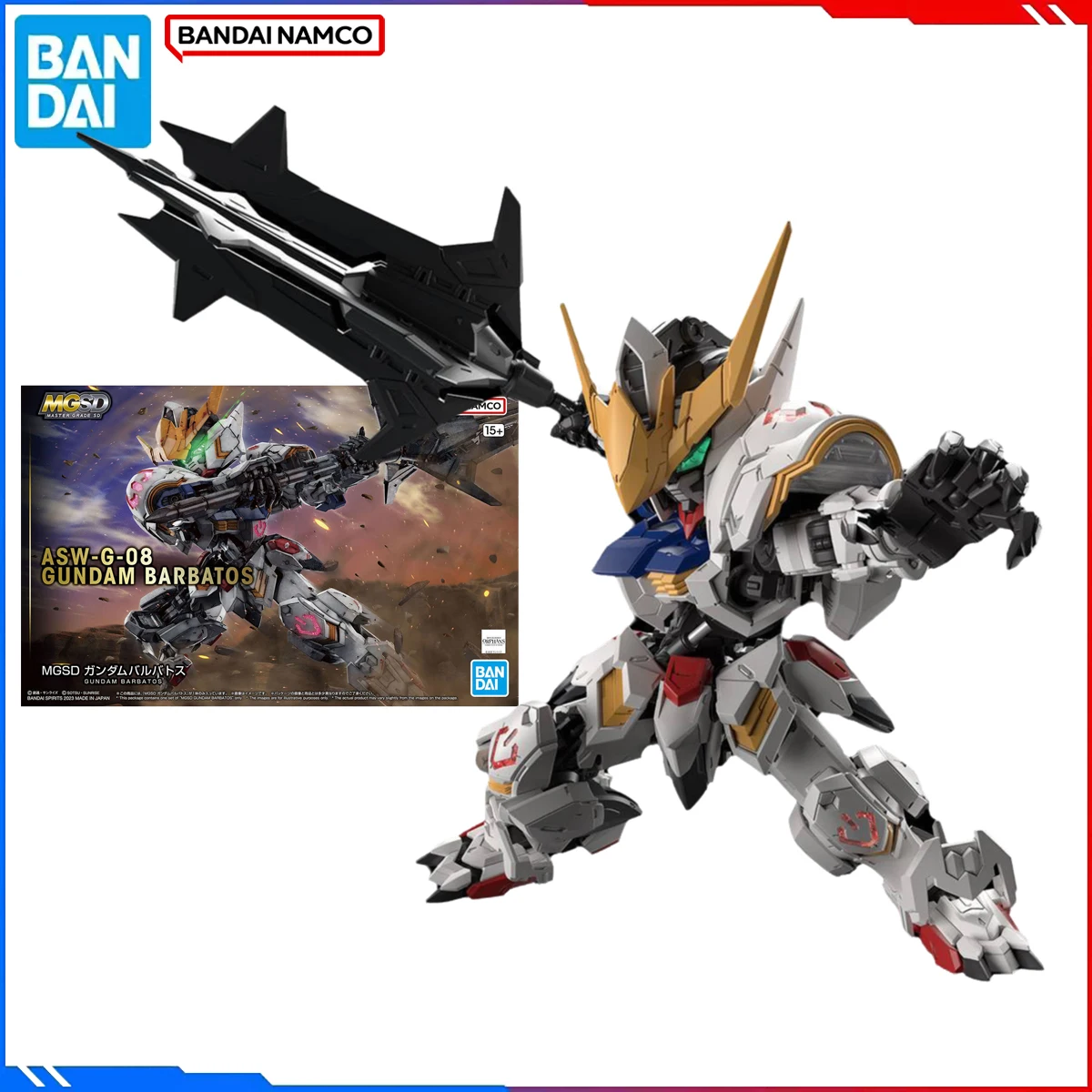 

Genuine Bandai Original Gundam Figure Model Kits MGSD 115MM Anime Figures ASW-G-08 Gundam Barbatos Action Model Toys Gift