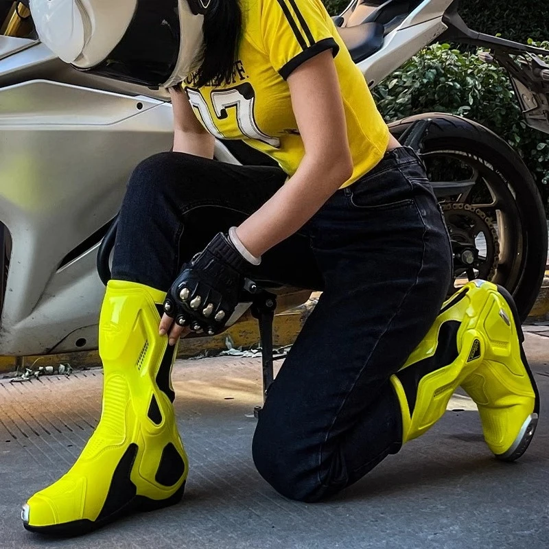 BENKIA CE Certification Motorcycle Botas Professional Track Riding Boots Racing Summer Zapato AntiCollision Off-Road for Rally