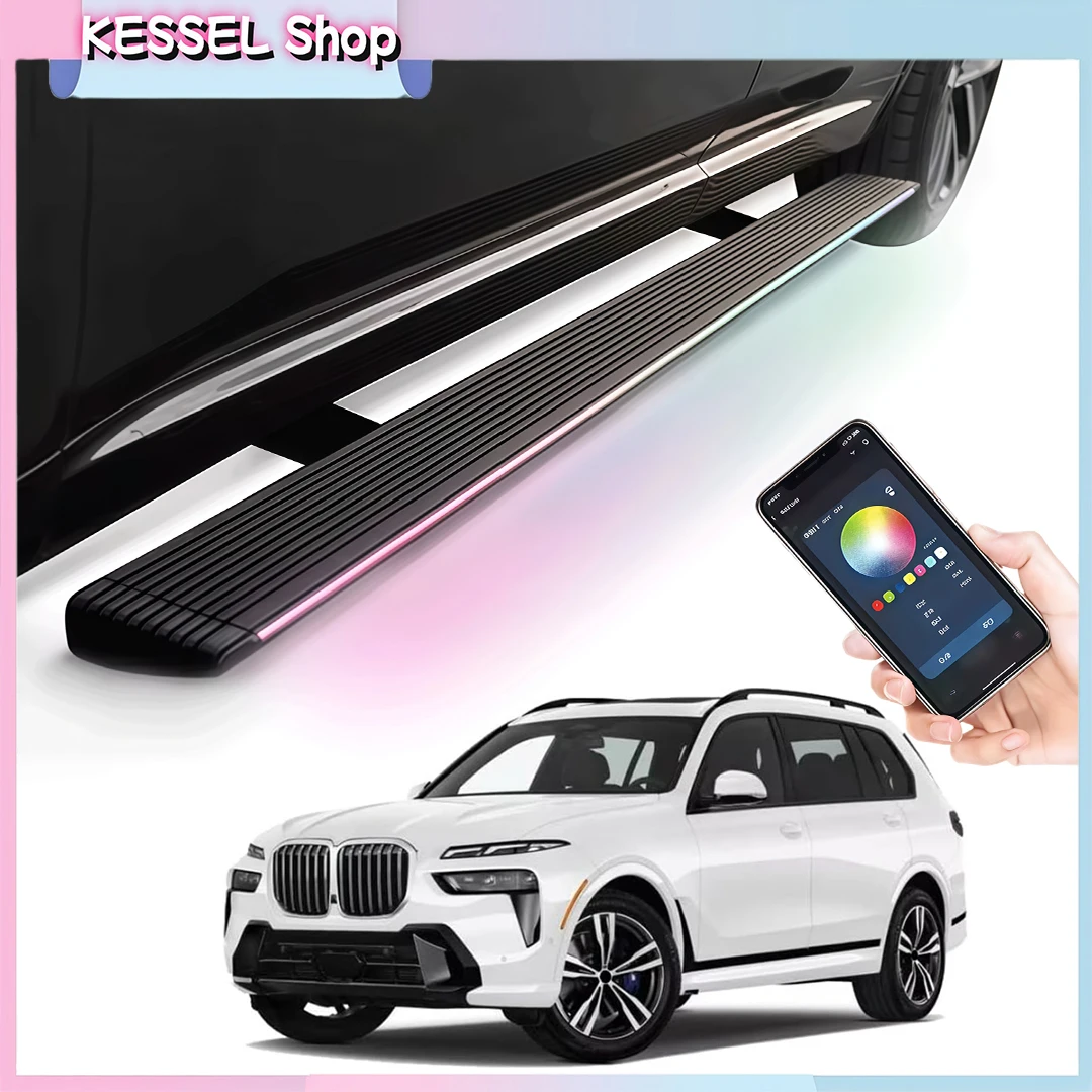 

Deployable Power Side Step with LED Light Electric Running Boards fits for BMW X7 2019-2025 2026 Retractable Truck Steps