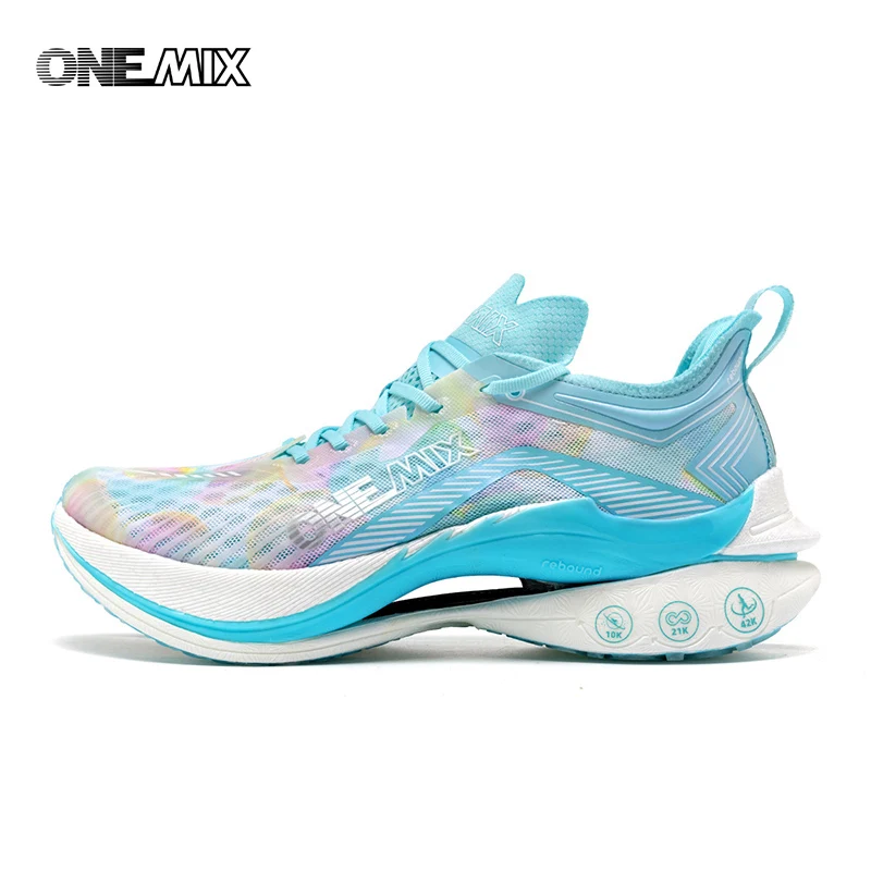 ONEMIX-Chaussures de course marathon en plaque de carbone, baskets de course professionnelles, support stable, soulagement des chocs, rebond