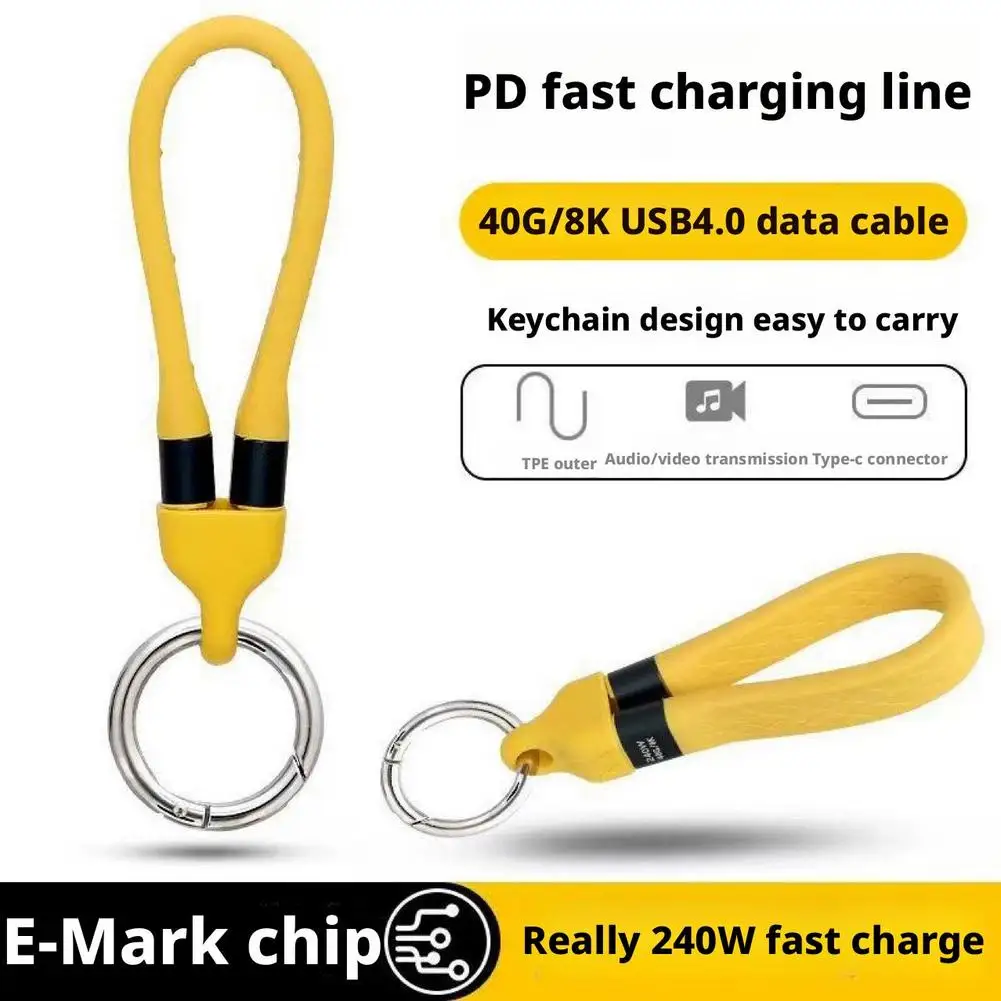 240W Dual Type-C Interface Fast Charging Extension Cable 8K High-Speed Data Transmission for Mobile Phone Data Transfer