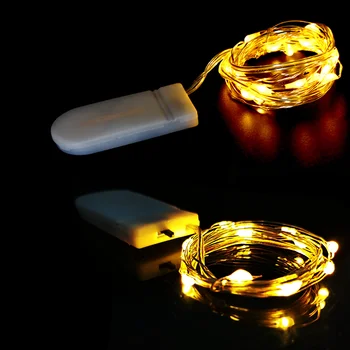 Guirlande lumineuse LED en fil de cuivre, imperméable, 1m/2m/3m/5m, bricolage, fête de noël, chambre à coucher, décoration de mariage