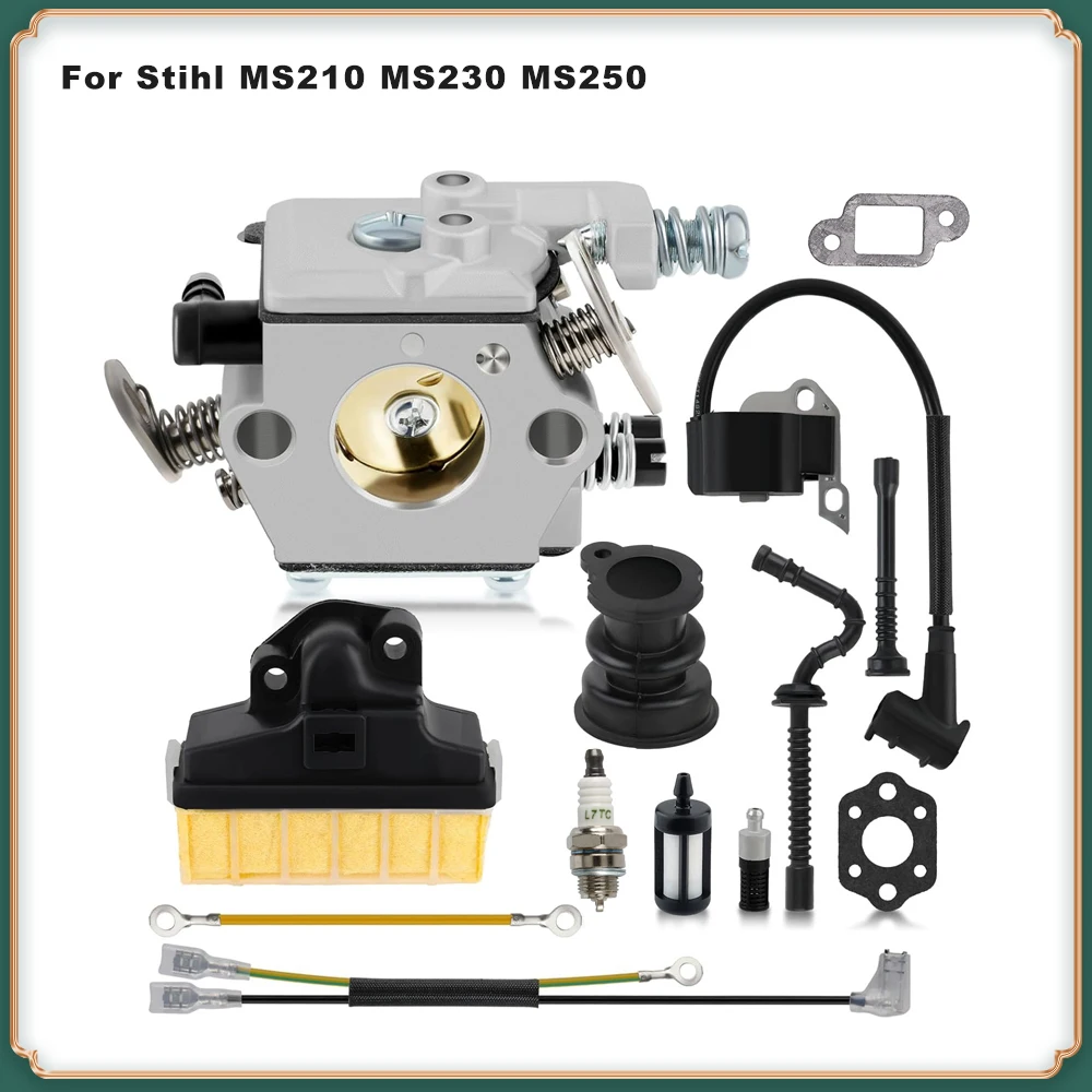 Carburetor for Stihl MS210, MS230, MS250 Chainsaw - Walbro WT-215-1 & WT-286 Replacement