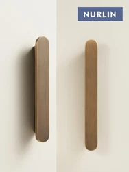 Nurlin Solid Brass Plain Modern Style Antique Bronze Cabinet Wardrobe Drawer Knobs Furniture Handle T-bar