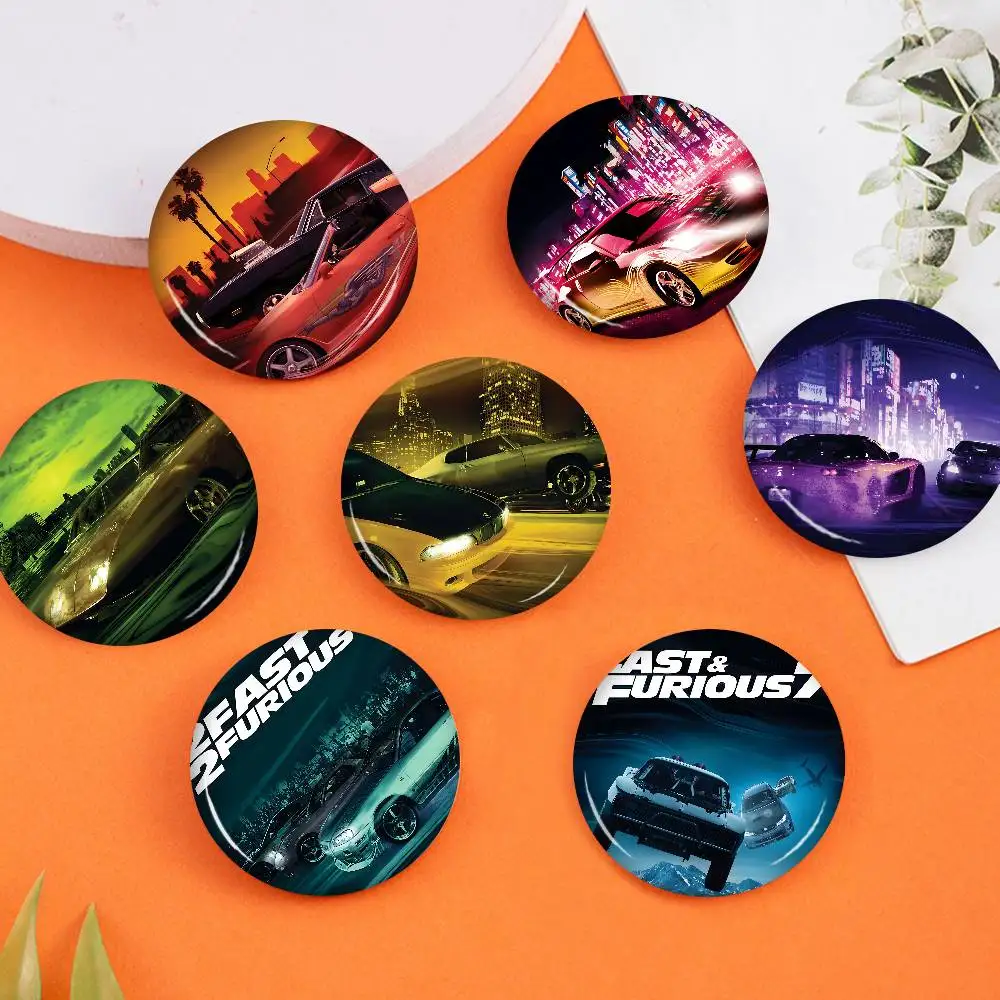 Hot Fast And F-Furious MOVIE Anime Brooches Cute Cartoon  Badge Jacket Jeans Lapel Pin Gift Accessorie
