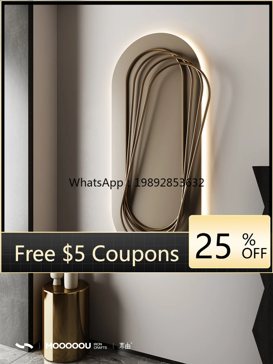 YFY النمط الإيطالي ضوء فاخر مدخل المدخل الجدار الديكور غرفة المعيشة أريكة خلفية الفن الديكور