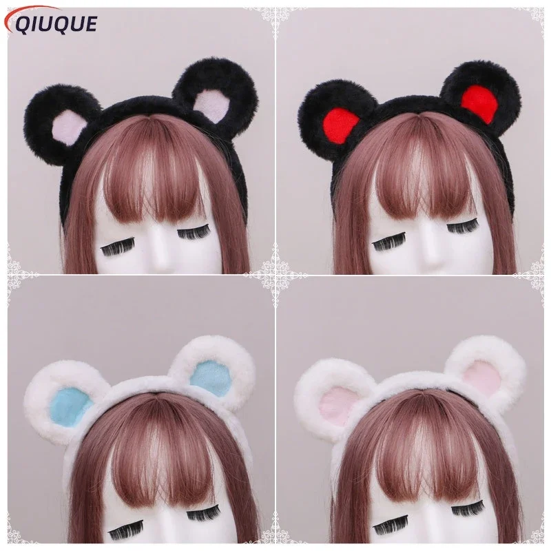 手作りの日本のかわいい女の子ぬいぐるみロリータクマ耳カチューシャコスプレアクセサリー耳ヘアバンド