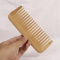 1pcs Professional bamboo and wood anti-static massage scalp wide toothed wood massage hair comb, hair styling comb