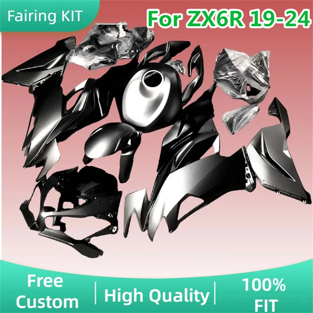 

Free Custom Motorcycle Fairing Kit for Kawasaki 2019-2022 2023 2024 ZX6R 19-24 ZX-6R ZX 6R High Grade Repair Aftermarket Parts