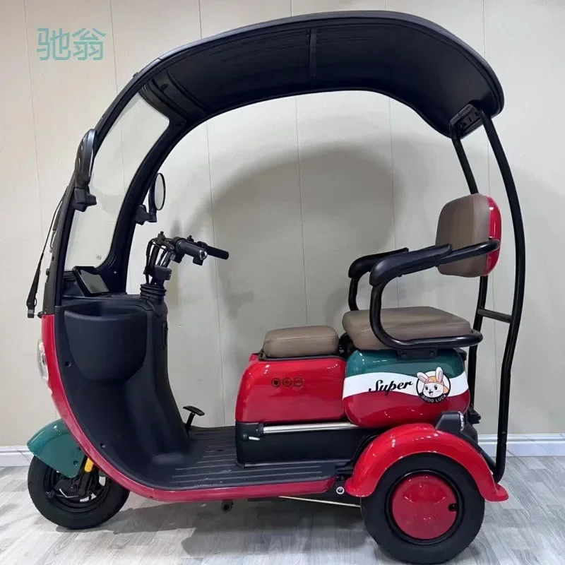 New Canopy Electric Tricycle To Work Leisure Scooter Small High-power Household