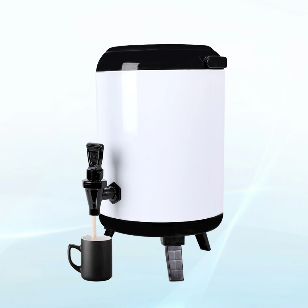

Hot Sale Commercial Metal Barrel Insulation Drink Water Containers Hot Cold Tea Dispenser Urn Custom Logo Milk Tea Bucket
