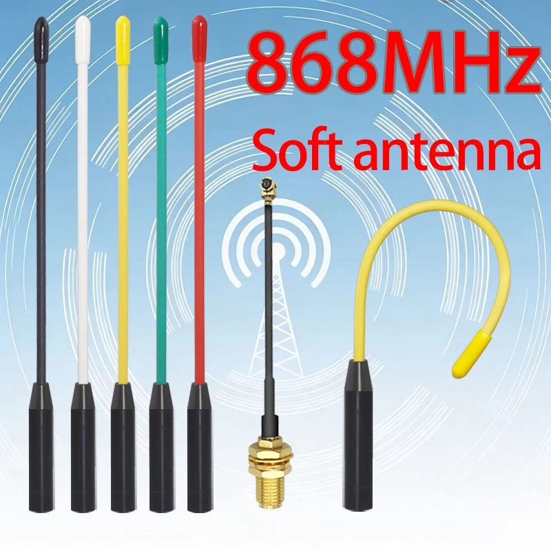 868MHz LoRa WAN 863-870MHz 869MHz Soft Antenna Omni High Gain SMA connector Module U.FL-1 For Meshtastic Remote control NB-iot