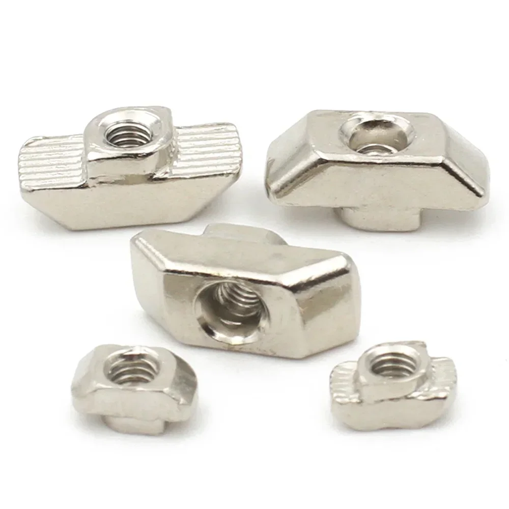10-50 M3 M4 M5 M6 M8 M10 Slot T-nut Sliding T Nut Hammer Drop In Nut Fasten Connector For Aluminum Extrusion EU30 EU35 EU40 EU45