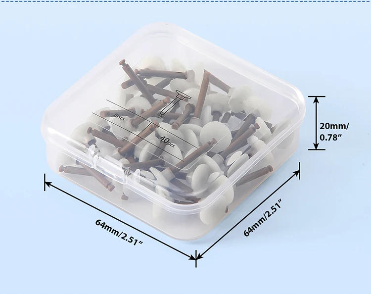 40 Teile/schachtel AZDENT Dental Composite Harz Polierer Polieren Werkzeug Tasse Punkt Disc Form CA 2,35mm für Niedrige Geschwindigkeit handstück – Detail 8