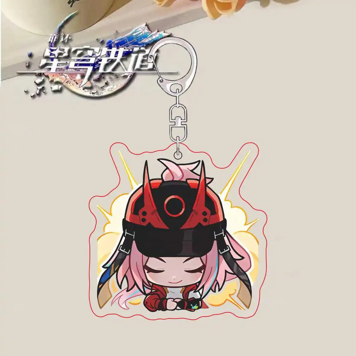 Rappa Anime KeyChain Honkai Star Rail Men Key Chain for Women Fashion Cosplay Kawaii Figure Cute Acrylic Keyring Pendant Gifts