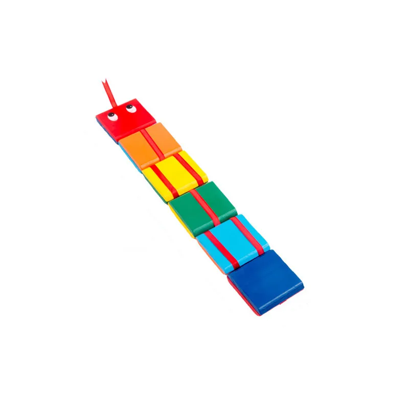 Infinite Magic Flip Folding Wooden Snake Blocks Classic Nostalgic Children Early Educational Toys Kindergarten Puzzle Toys